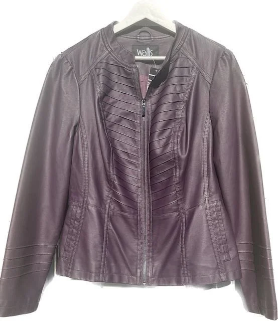 Leather top jacket wallis